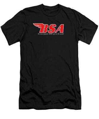 Neuf BSA Moto Classique Logo rouge à manches longues T-Shirt Noir Taille S-3XL